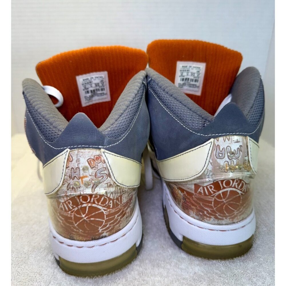 Nike Air Jordan 22 XX2 Basketball Shoes 331819-081 Size 13 Gray Orange Retro